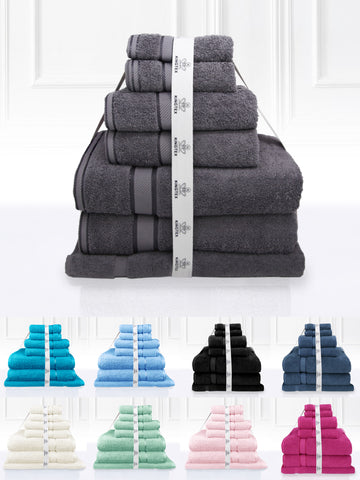 EXTRA LARGE 100%Supreme Cotton Bath Sheet Towel SET/550GSM/7Pcs/14Pcs/Ultra-Soft - Ander Home