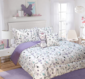 RAMESSES All Season Kids Cats Comforter SET/5Pcs Children Bedding SET/Single/Double - Ander Home