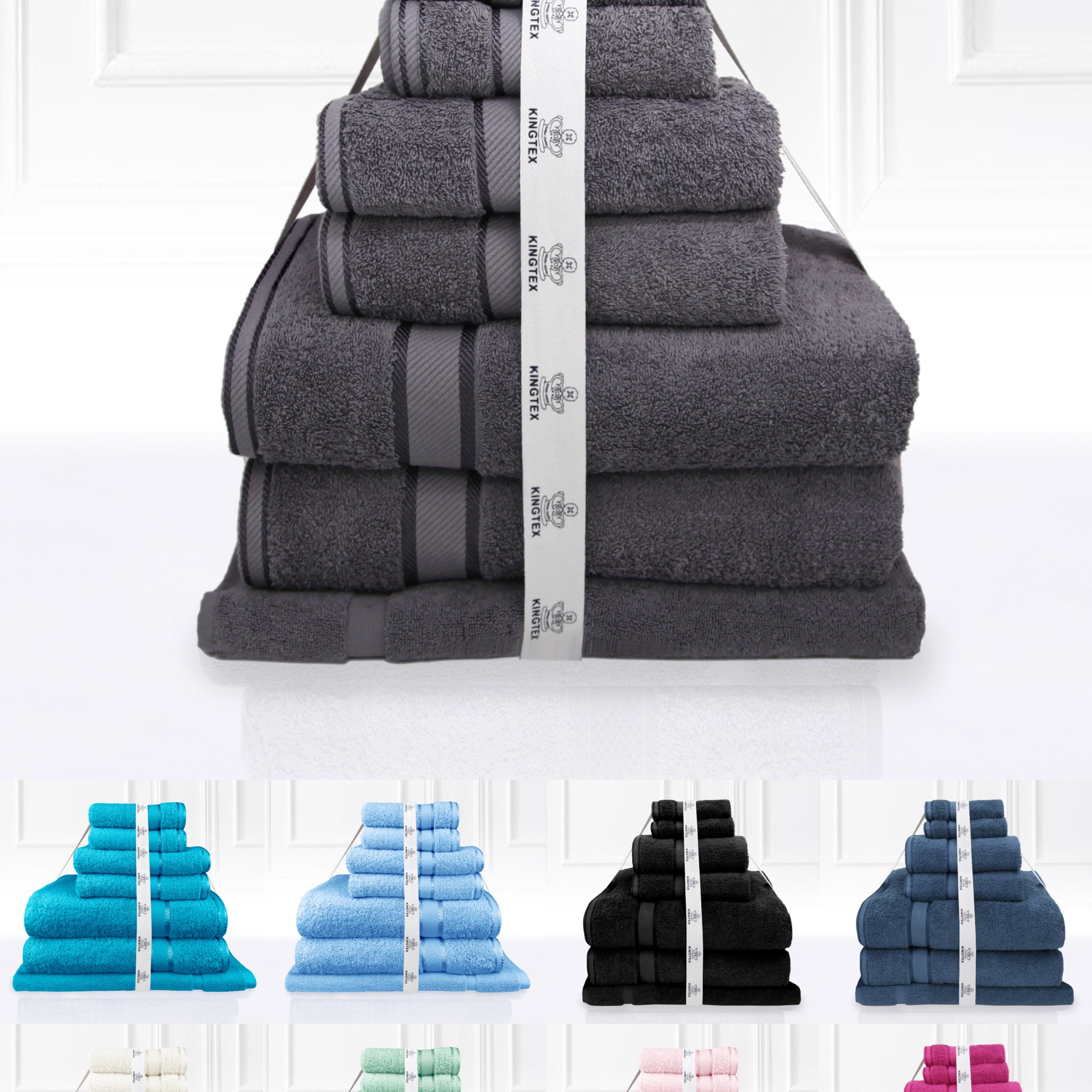 EXTRA LARGE 100%Supreme Cotton Bath Sheet Towel SET/550GSM/7Pcs/14Pcs/Ultra-Soft - Ander Home