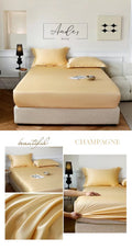 Ramesses Casablanca Premium Silken Touch Satin Fitted Sheet Set And Pillowcase - Ander Home