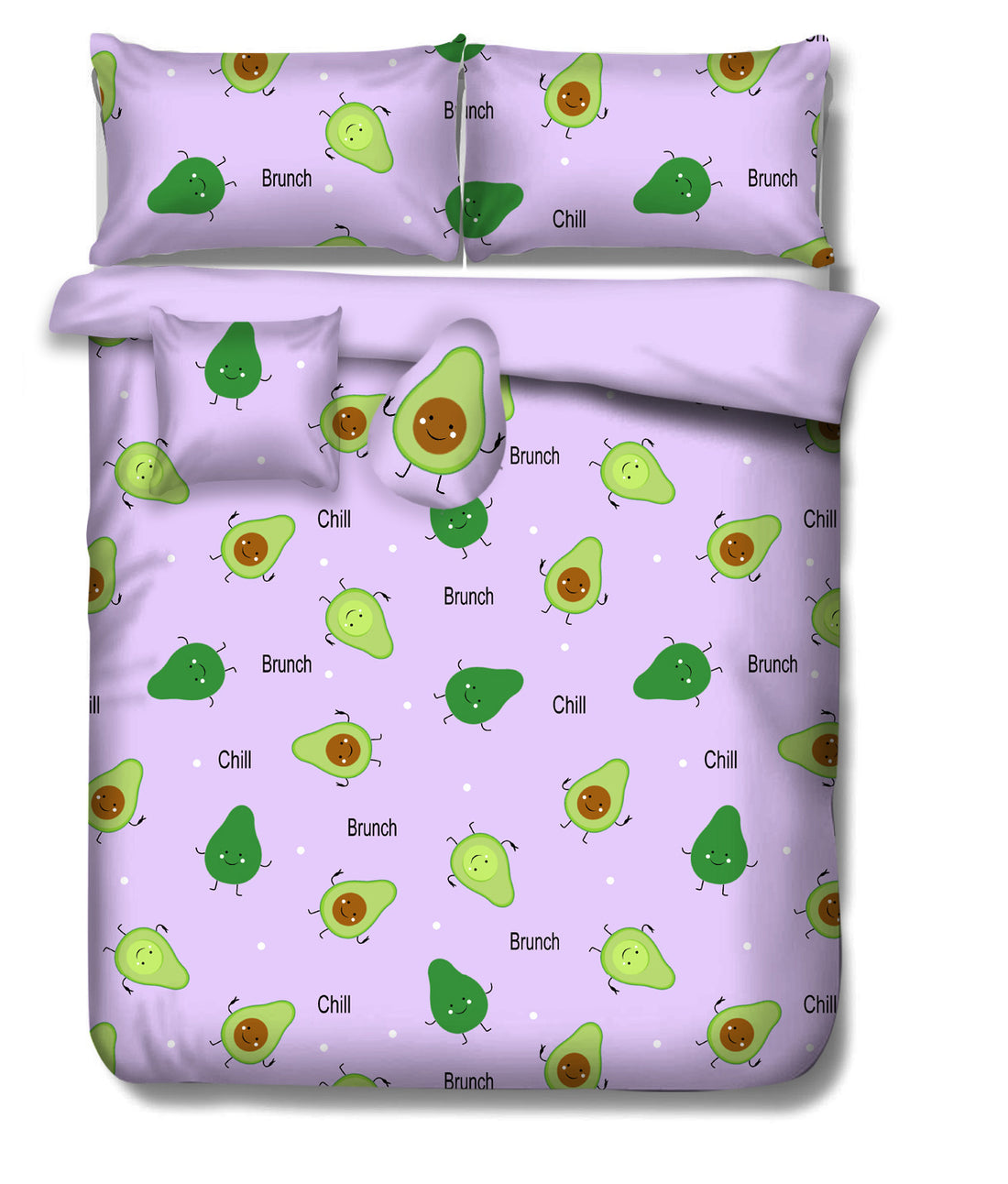 RAMESSES Kids Bedding / Purple Avocado Comforter SET - Ander Home