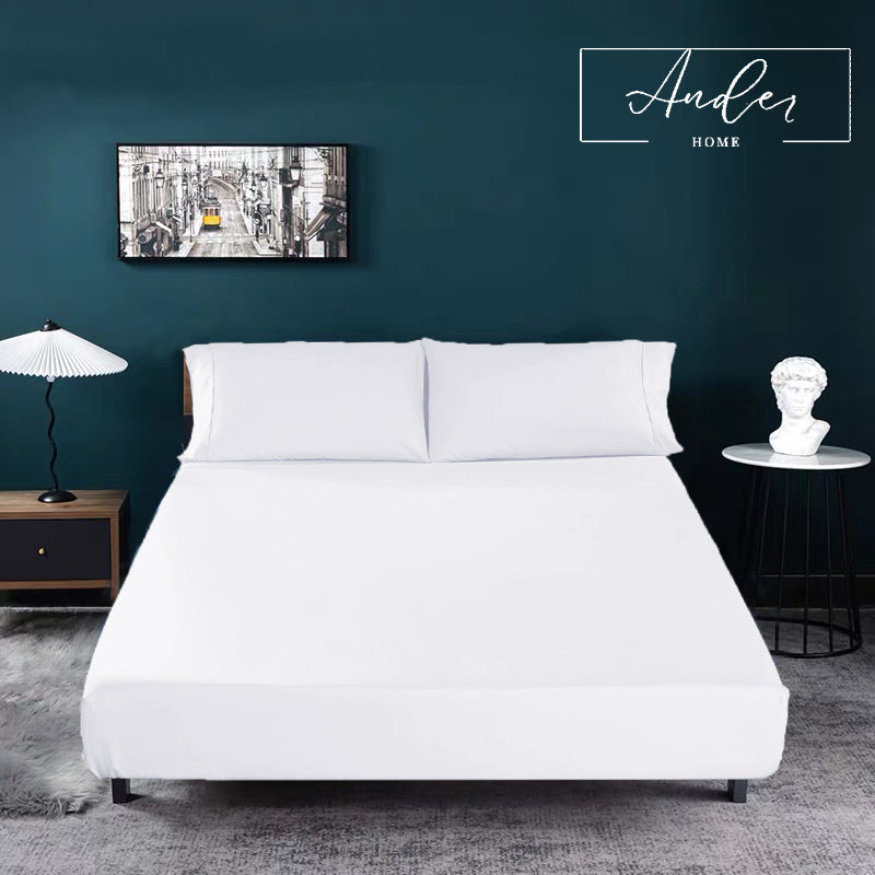 Ultra Soft 100% Egyptian Cotton Fitted Sheet With Pillowcases - Ander Home