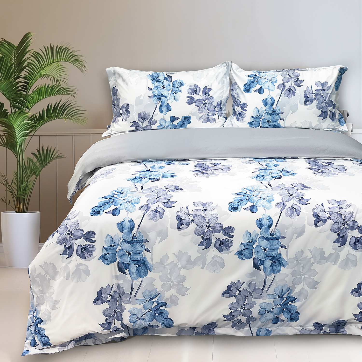 Ramesses Printed 2000TC Bamboo Blend Quilt Cover Set - Ander Home