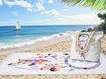 Ramesses Printed Velour Beach Pack/Beach Towel With Tote Bag/Soft And Absorbent - Ander Home