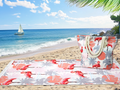 Ramesses Printed Velour Beach Pack/Beach Towel With Tote Bag/Soft And Absorbent - Ander Home