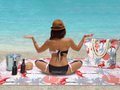 Ramesses Printed Velour Beach Pack/Beach Towel With Tote Bag/Soft And Absorbent - Ander Home