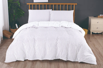 Ramesses Yarn Dyed Stone Wash Cotton Duvet Cover Set - Ander Home