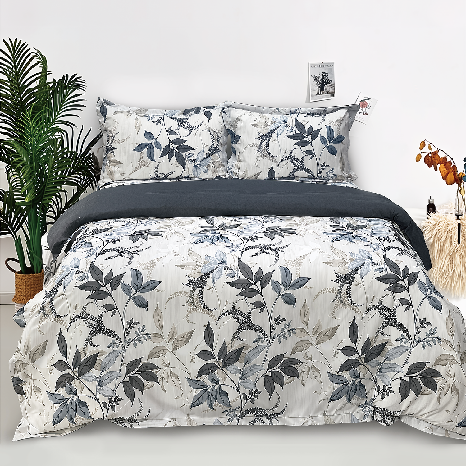 Ramesses Printed 2000TC Bamboo Blend Quilt Cover Set - Ander Home