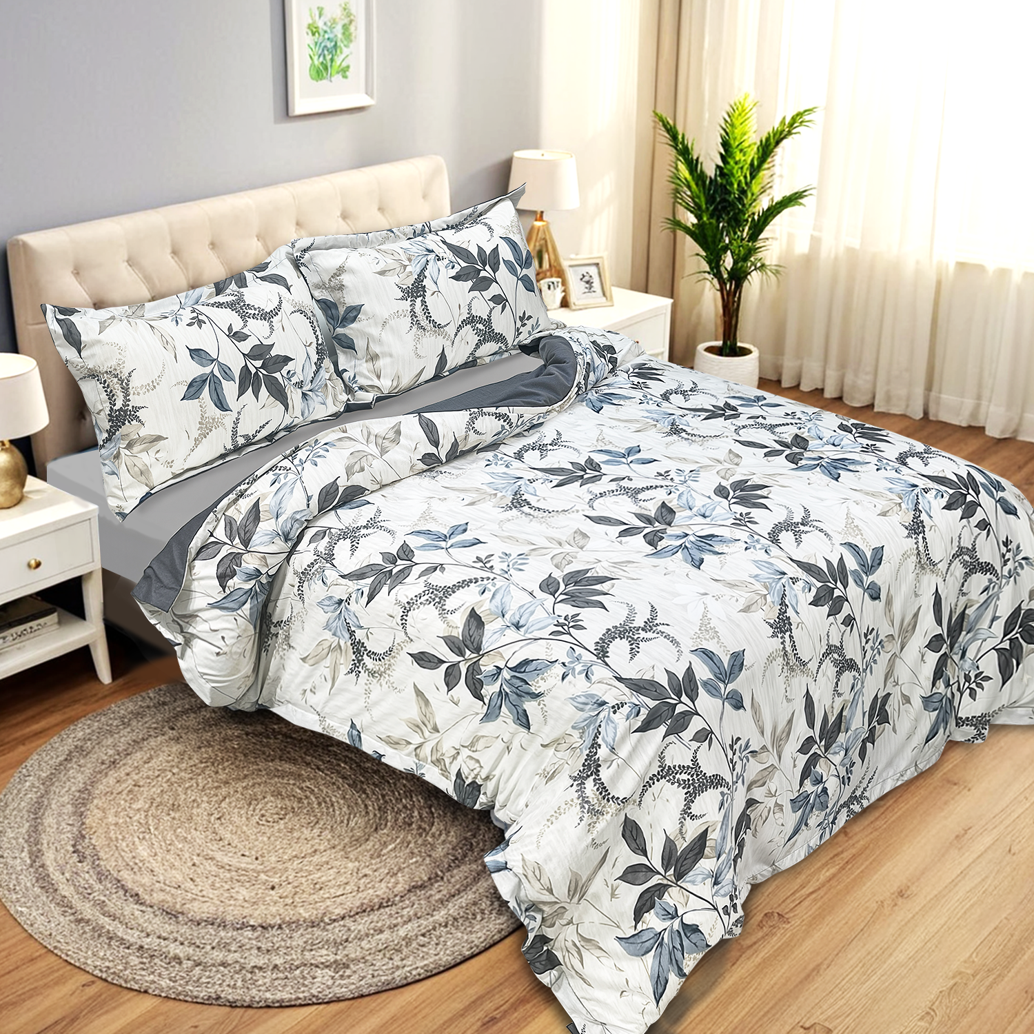 Ramesses Printed 2000TC Bamboo Blend Quilt Cover Set - Ander Home