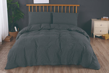 Ramesses Yarn Dyed Stone Wash Cotton Duvet Cover Set - Ander Home
