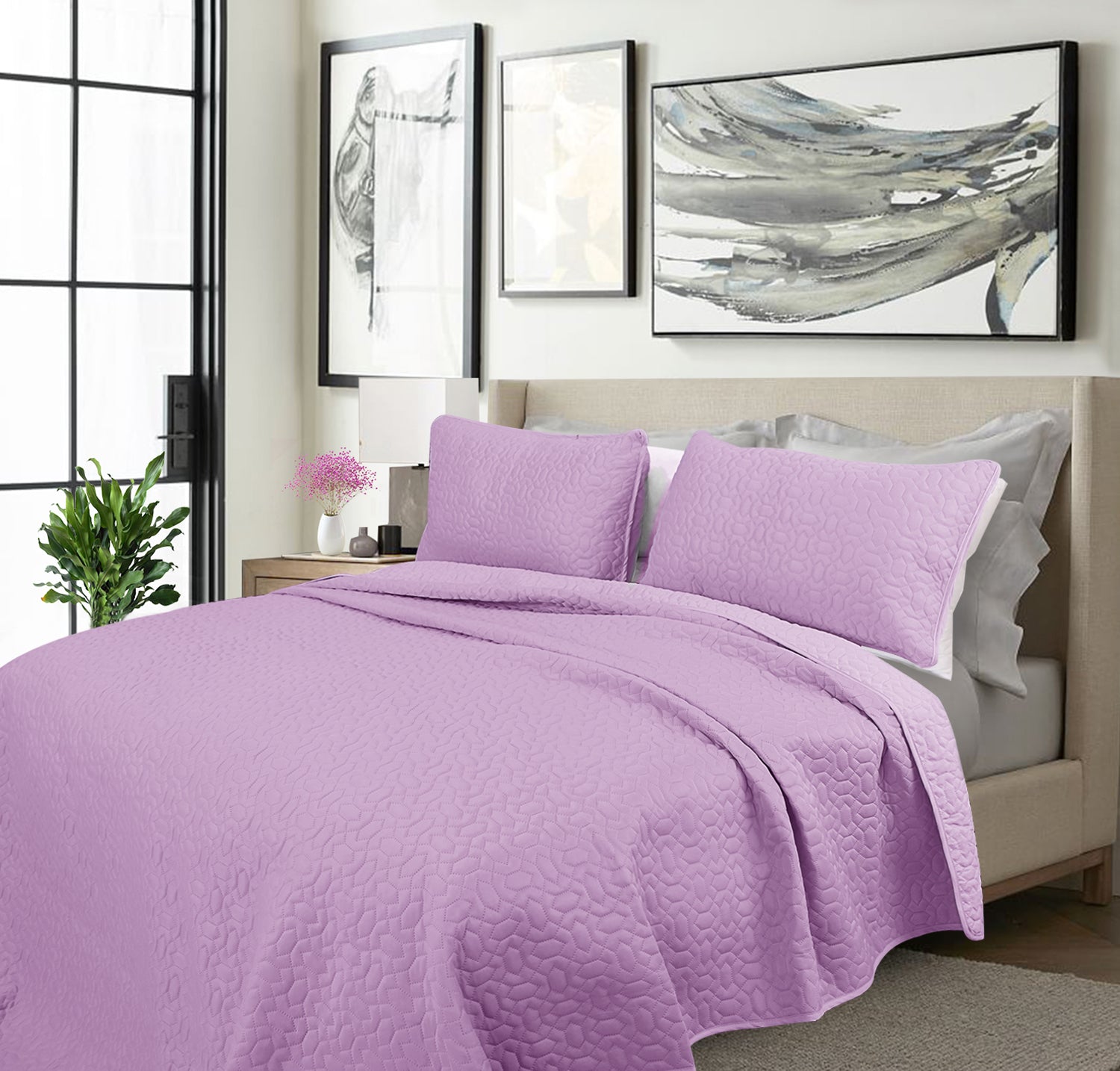 2000TC 3 Piece Cooling Comforter SET/Summer Soft Coverlet Bedding SET - Ander Home