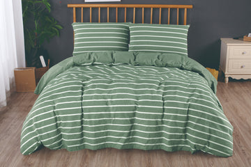 Ramesses Yarn Dyed Stone Wash Cotton Duvet Cover Set - Ander Home