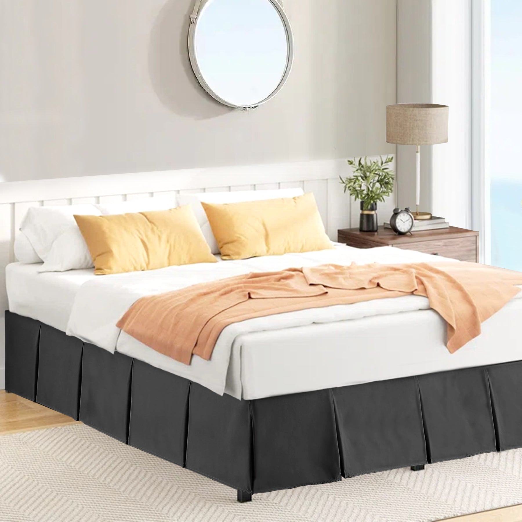 Kingdom Classic Percale Easy Care Box Pleated Valance/Absorbent &Soft - Ander Home