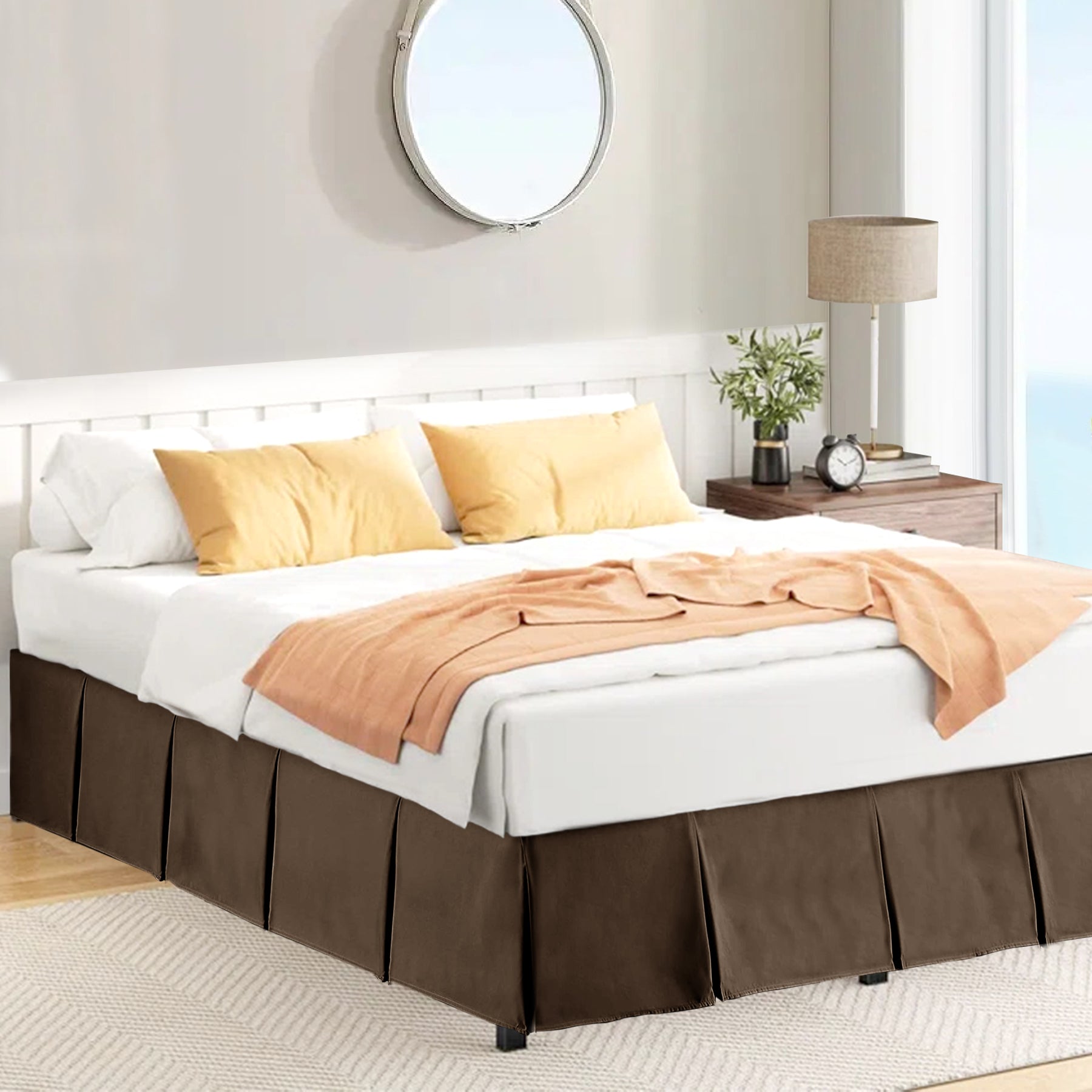 Kingdom Classic Percale Easy Care Box Pleated Valance/Absorbent &Soft - Ander Home