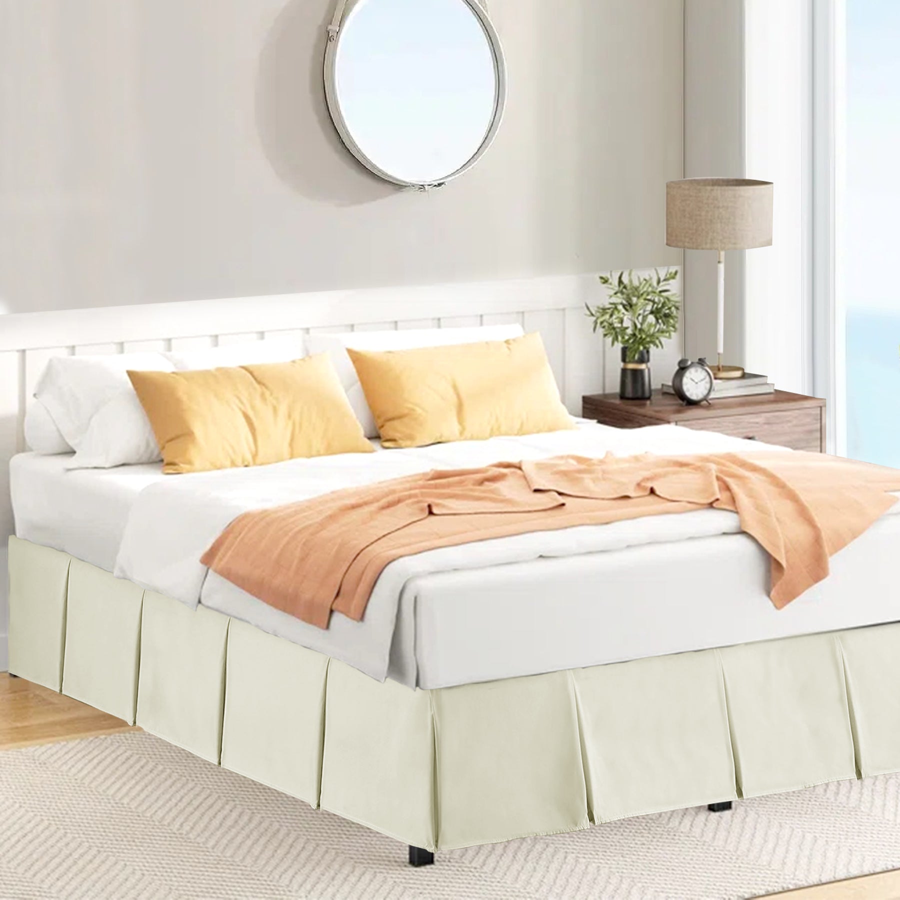 Kingdom Classic Percale Easy Care Box Pleated Valance/Absorbent &Soft - Ander Home