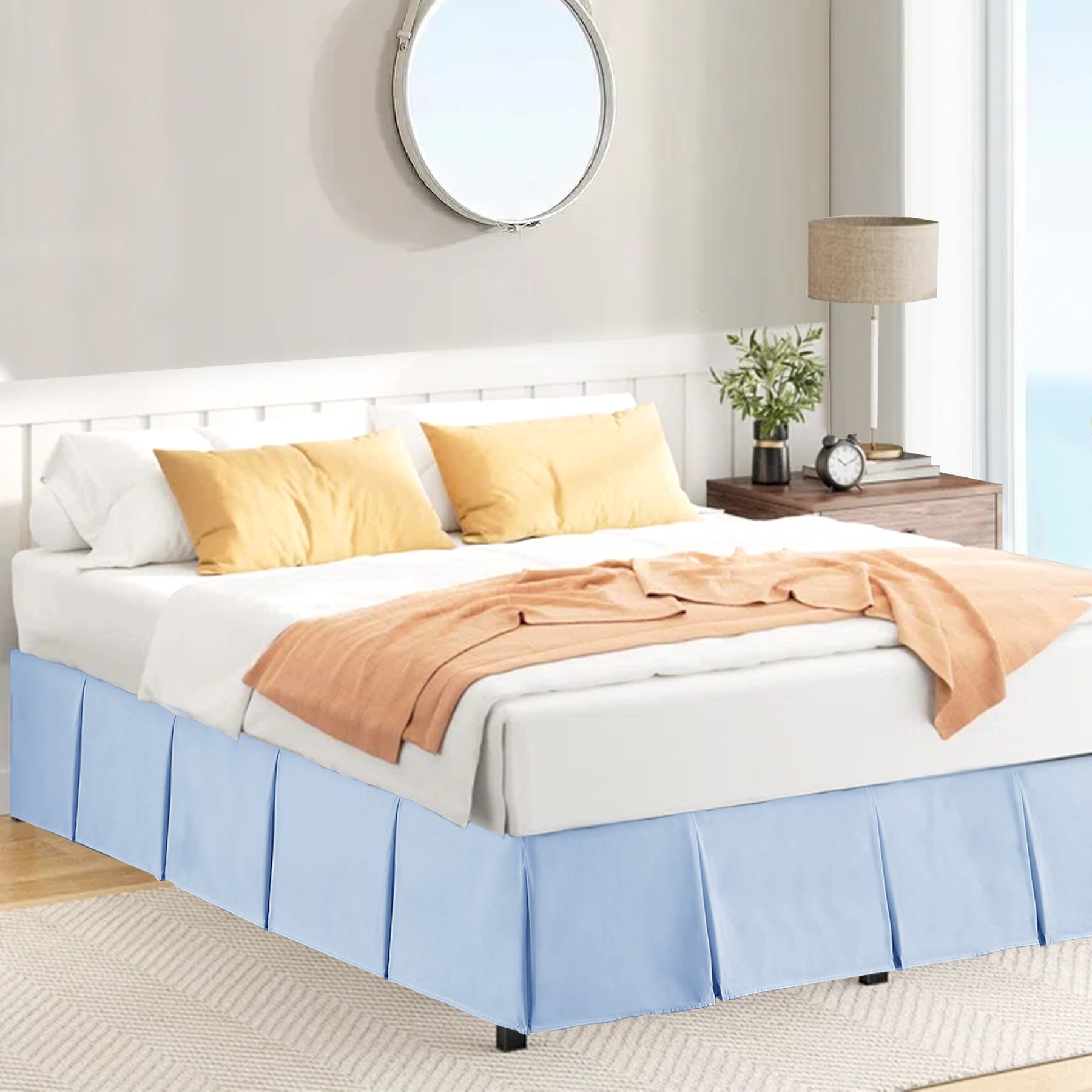 Kingdom Classic Percale Easy Care Box Pleated Valance/Absorbent &Soft - Ander Home