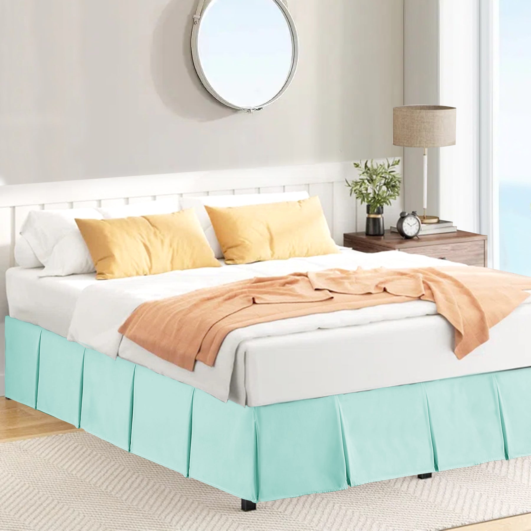 Kingdom Classic Percale Easy Care Box Pleated Valance/Absorbent &Soft - Ander Home