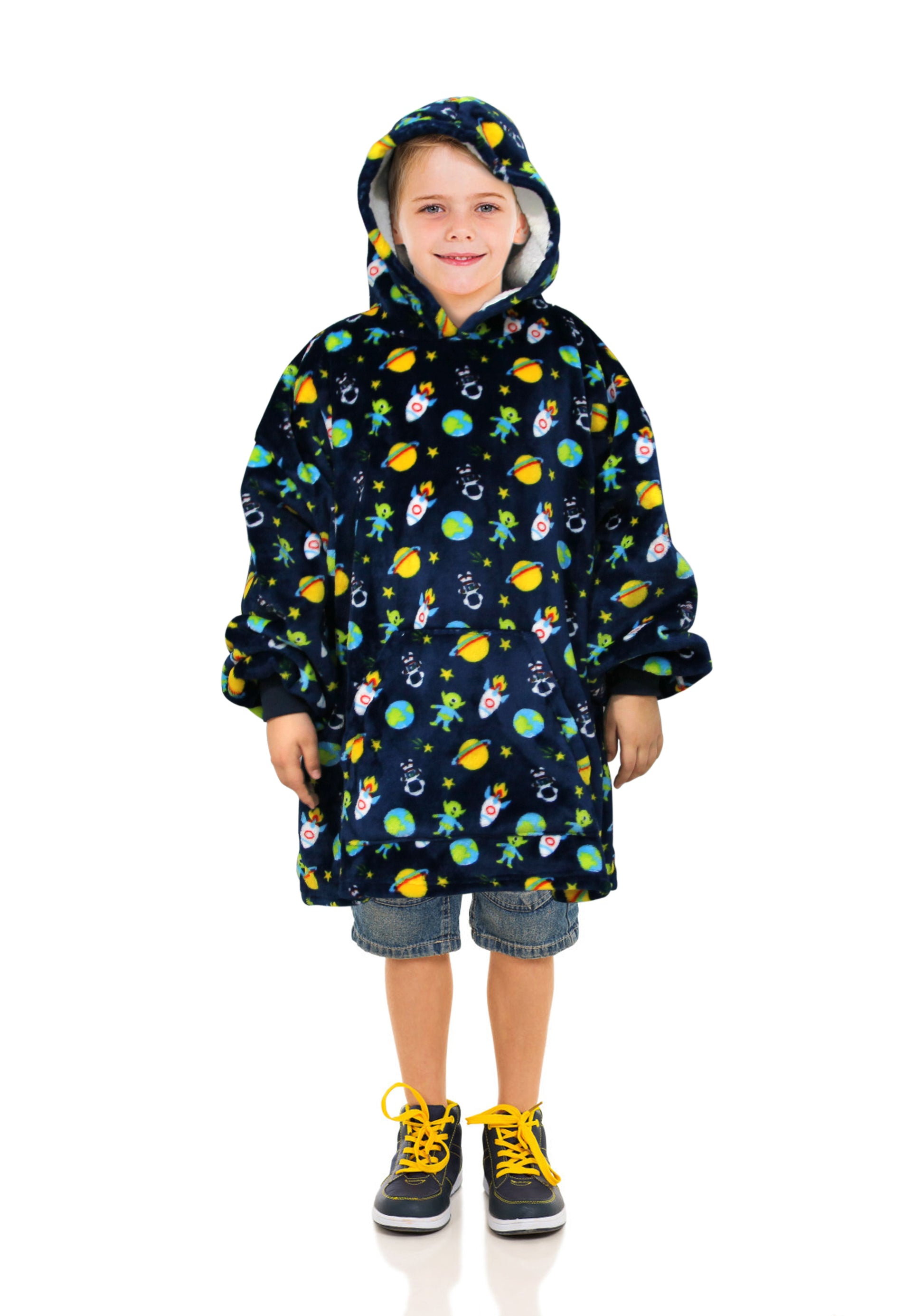 Ramesses Kids Oversized Blanket Hoodie/ChildrenOne Size Soft Warm Fluffy Hooded - Ander Home