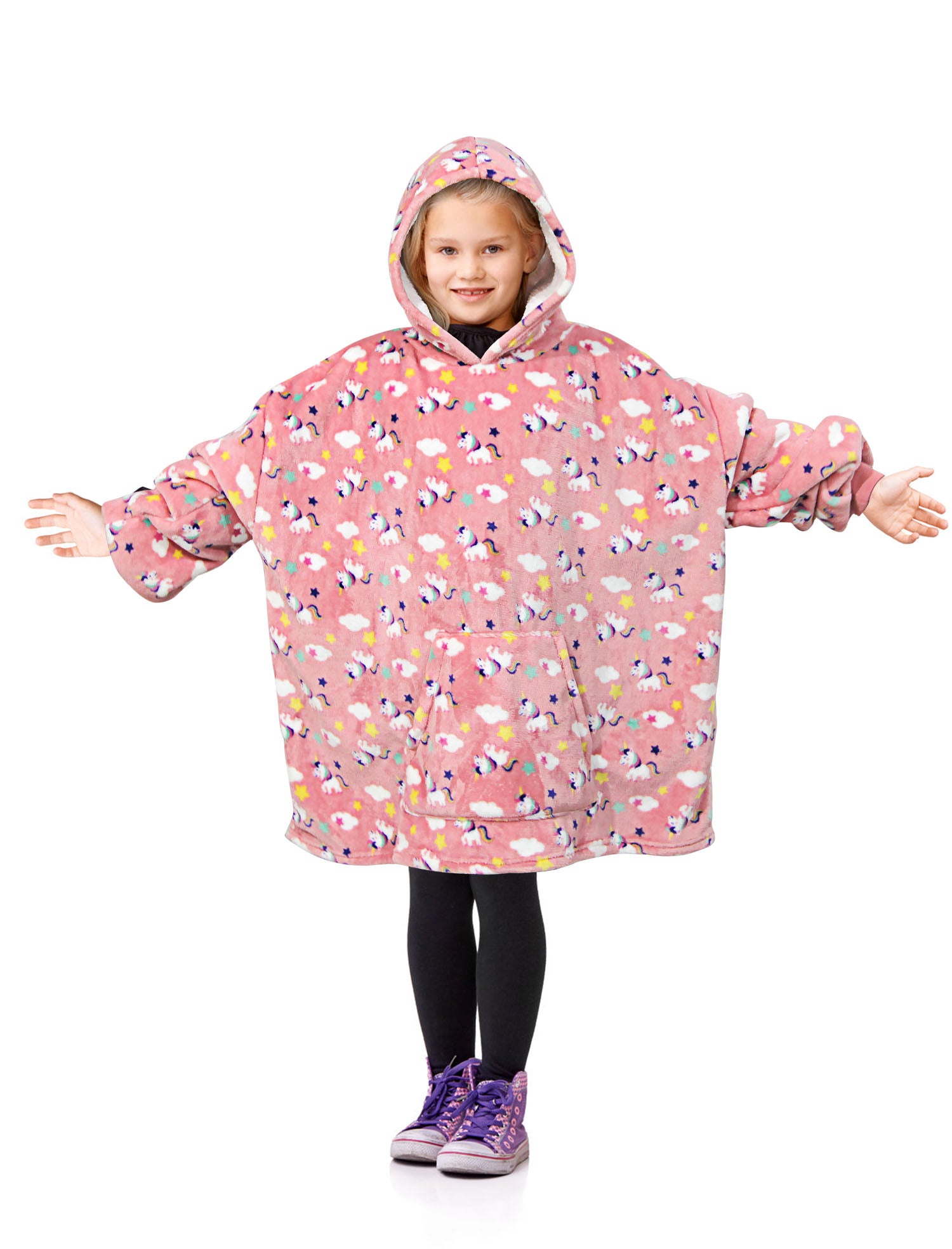 Ramesses Kids Oversized Blanket Hoodie/ChildrenOne Size Soft Warm Fluffy Hooded - Ander Home