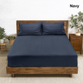 Ramesses Hotel Quality Jacquard Cooling Bamboo Blend Fitted Sheet Set - Ander Home