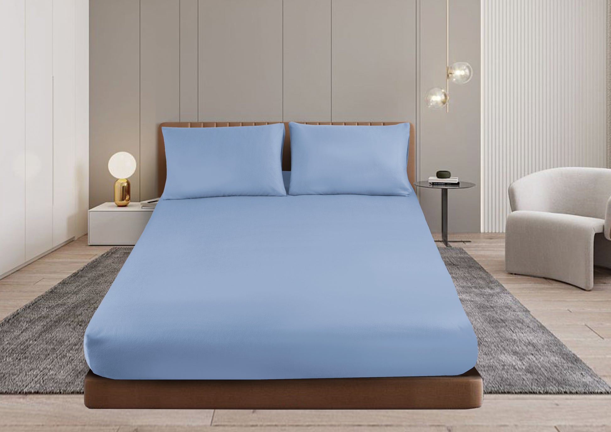 Shangri-La Linen Cashmere Touch Flannelette Fitted Sheet Set - Ander Home