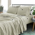 RAMESSES Pebble Wash Linen Alternative Sheet SET/All Season Bedding - Ander Home