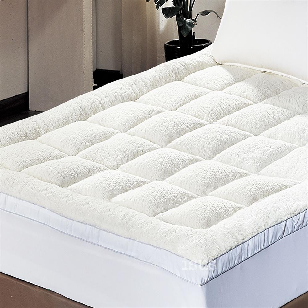 Ramesses 1200GSM Sherpa Winter Super Soft&Warm Fleece Mattress Topper - Ander Home