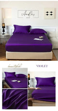 Ramesses Casablanca Premium Silken Touch Satin Fitted Sheet Set And Pillowcase - Ander Home