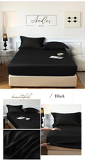 Ramesses Casablanca Premium Silken Touch Satin Fitted Sheet Set And Pillowcase - Ander Home
