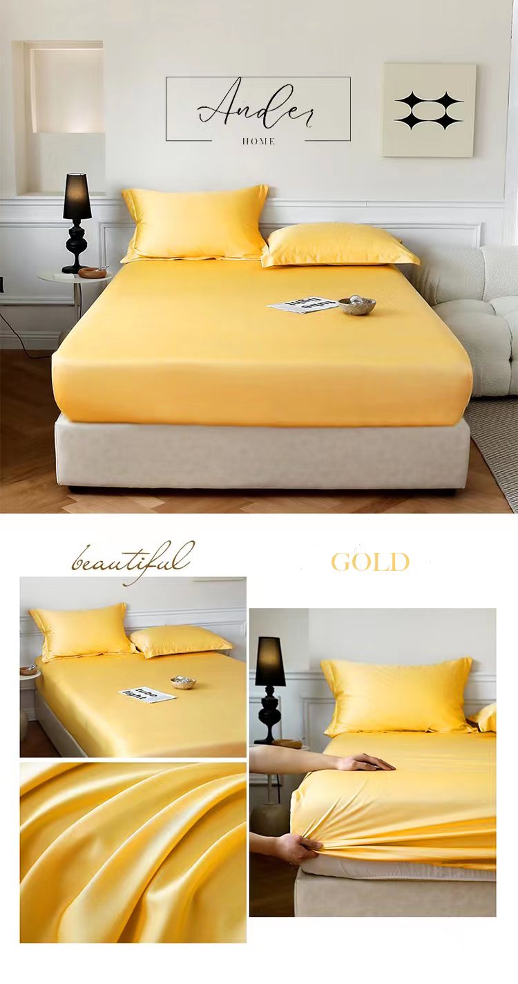 Ramesses Casablanca Premium Silken Touch Satin Fitted Sheet Set And Pillowcase - Ander Home