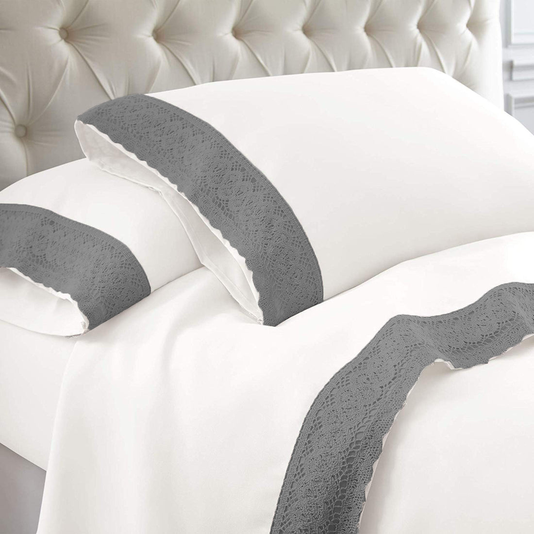 1500TC Crochet Lace Cooling Sheet SET/Ultra Soft/Highly Absorbent - Ander Home