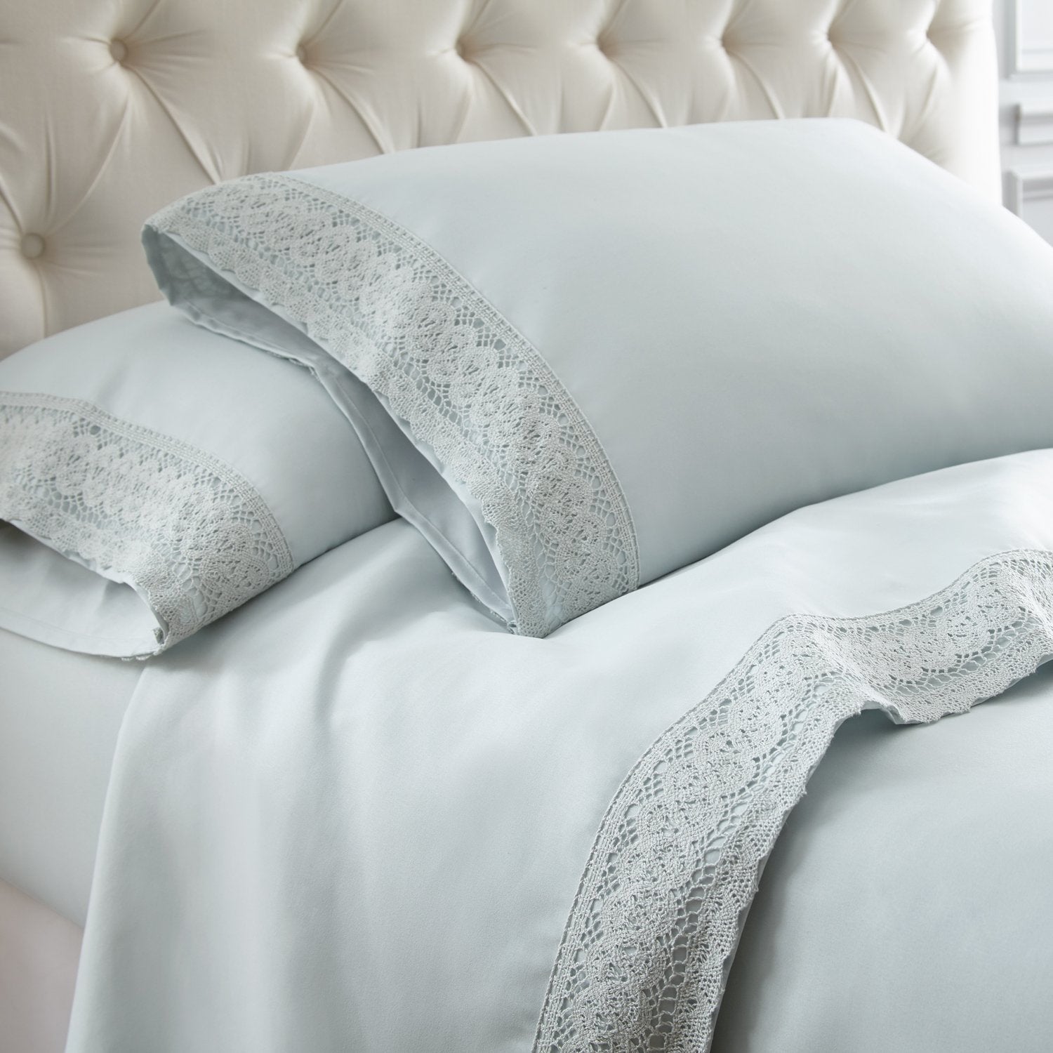1500TC Crochet Lace Cooling Sheet SET/Ultra Soft/Highly Absorbent - Ander Home