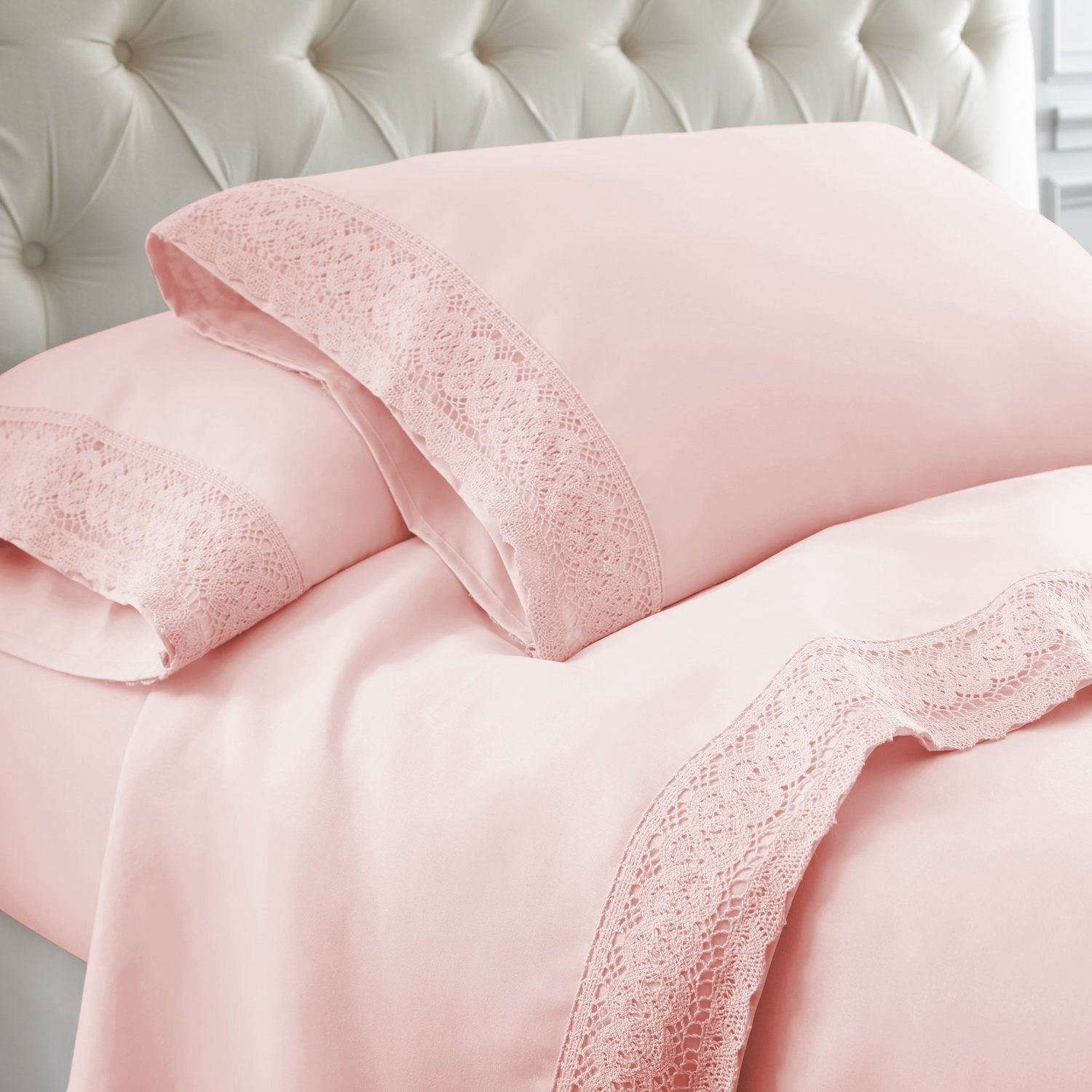 1500TC Crochet Lace Cooling Sheet SET/Ultra Soft/Highly Absorbent - Ander Home