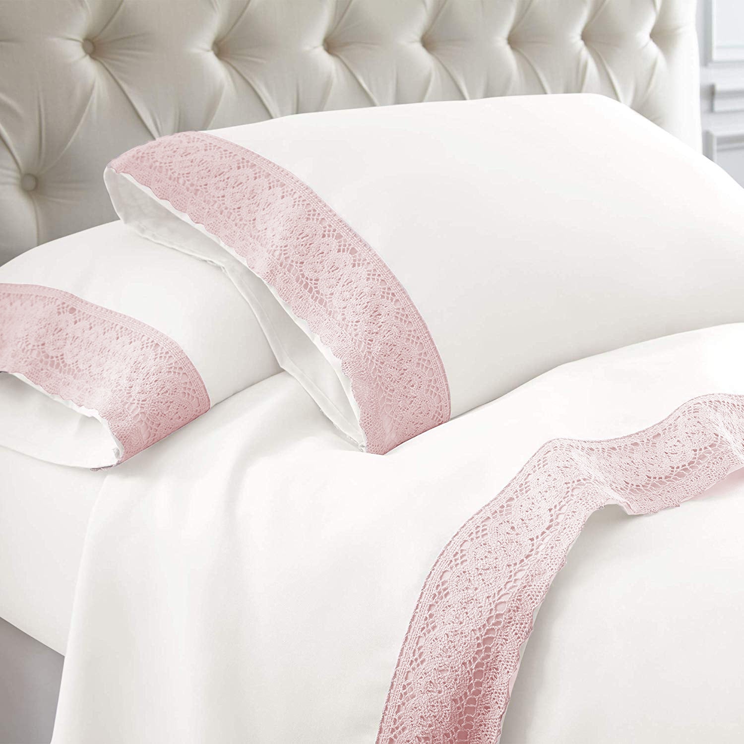 1500TC Crochet Lace Cooling Sheet SET/Ultra Soft/Highly Absorbent - Ander Home
