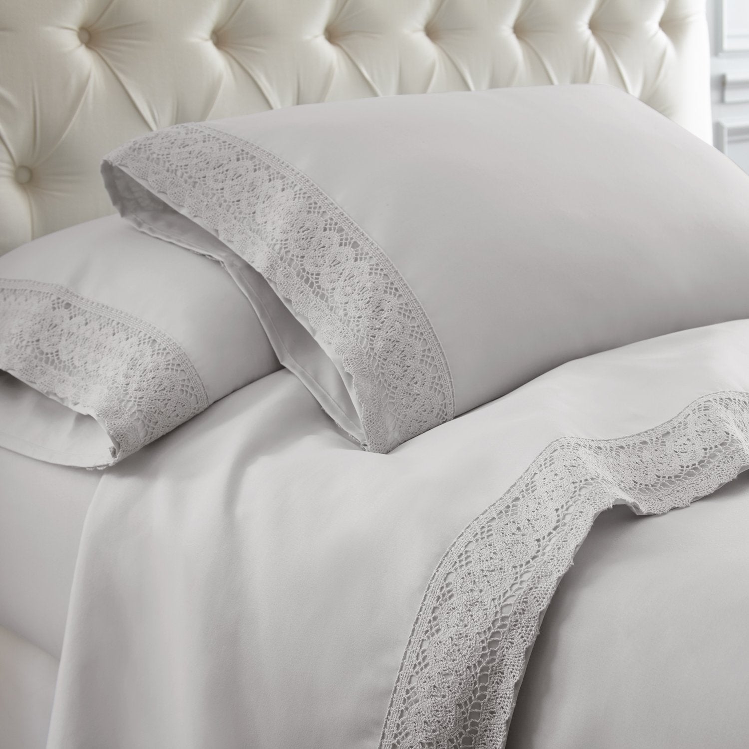 1500TC Crochet Lace Cooling Sheet SET/Ultra Soft/Highly Absorbent - Ander Home