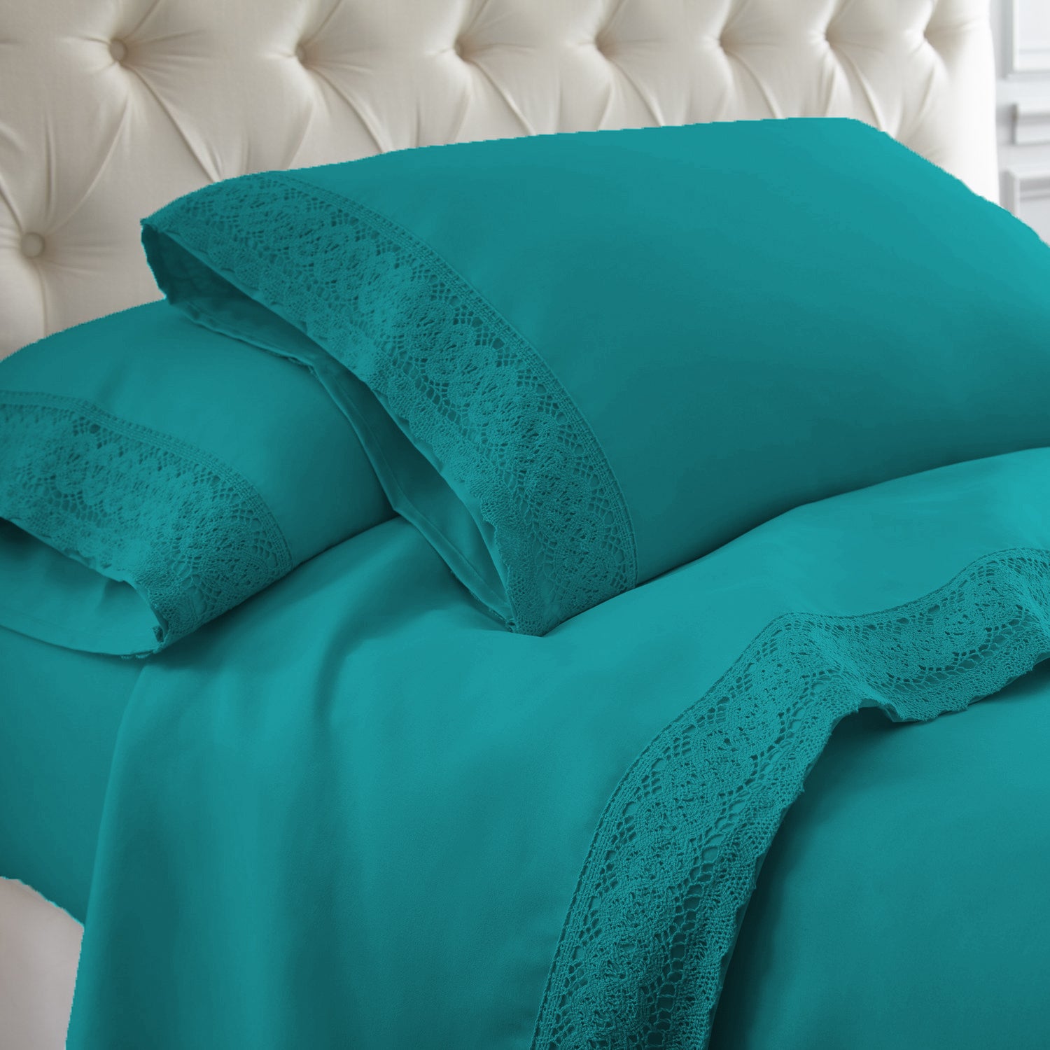 1500TC Crochet Lace Cooling Sheet SET/Ultra Soft/Highly Absorbent - Ander Home