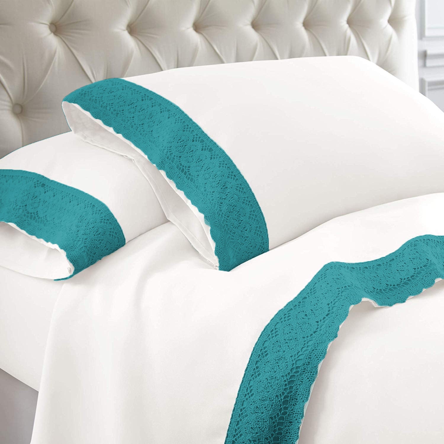 1500TC Crochet Lace Cooling Sheet SET/Ultra Soft/Highly Absorbent - Ander Home