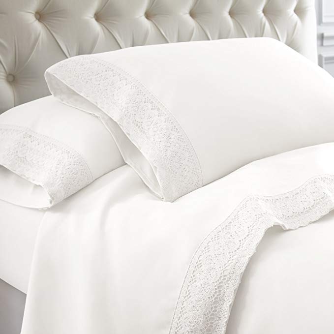 1500TC Crochet Lace Cooling Sheet SET/Ultra Soft/Highly Absorbent - Ander Home