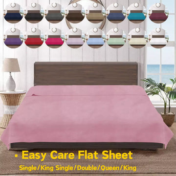 Kingdom Classic Percale Easy Care Flat Sheet/Absorbent And Soft - Ander Home